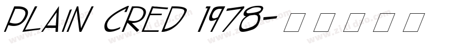 Plain Cred 1978字体转换